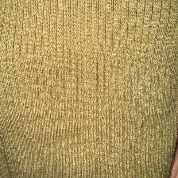 Cropped Collared Olive Green Sweater from Oak and Fort - Picture 3 of 3